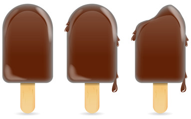 classic chocolate ice cream bar or ice pop
