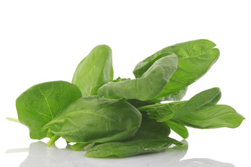 front view of fresh spinach, vegetarian food