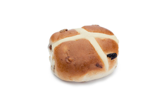 Hot Cross Bun Isolated