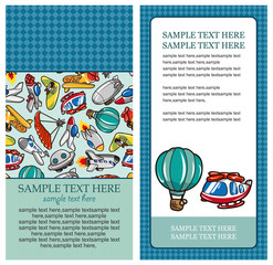 Naklejka premium cartoon airplane card