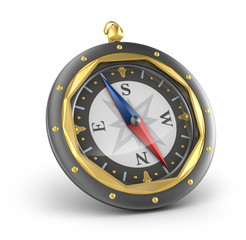 Compass. Old style. Isolated on white © Alex Mit
