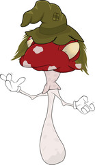 Fly agaric. Cartoon