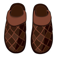 fully editable illustration home slippers