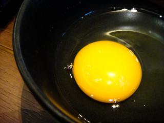 Yellow eggs in a bowl