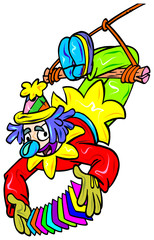 colorful clown