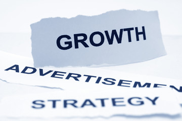 Fototapeta premium Growth advertisement strategy concept