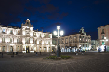 Fototapeta na wymiar Square w mieście Catania Sycylia Włochy