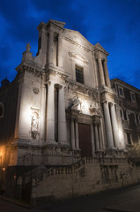 Fototapeta na wymiar Barokowy kościół w Katania Sycylia Włochy