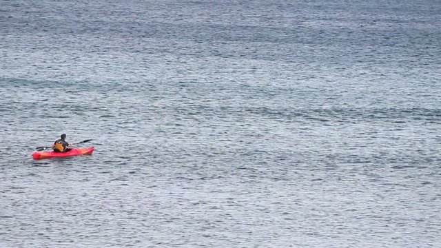 Mar y canoa