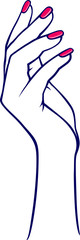 Woman hand (vector illustration)