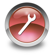 Red Glossy Pictogram 