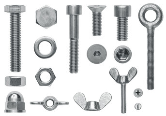 Hardware screw collection - obrazy, fototapety, plakaty