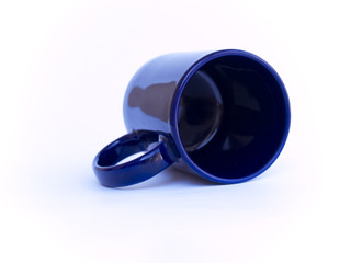 Blue Coffee Cup Soft Focus Perspective