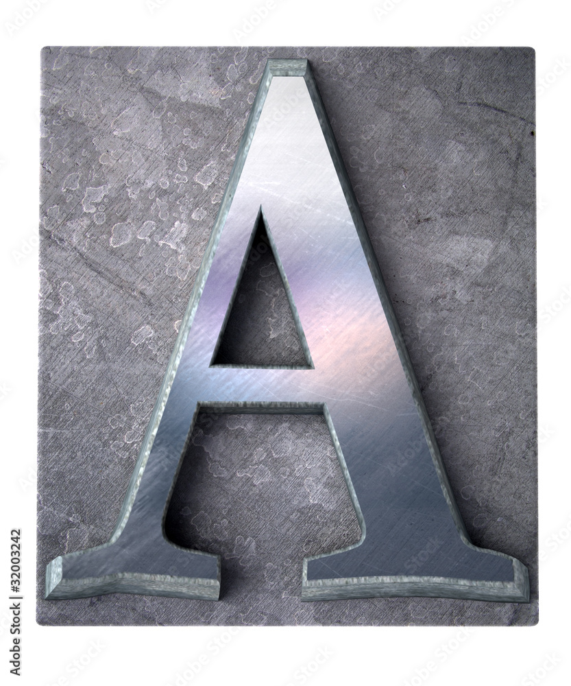 Fototapete typescript upper case a letter