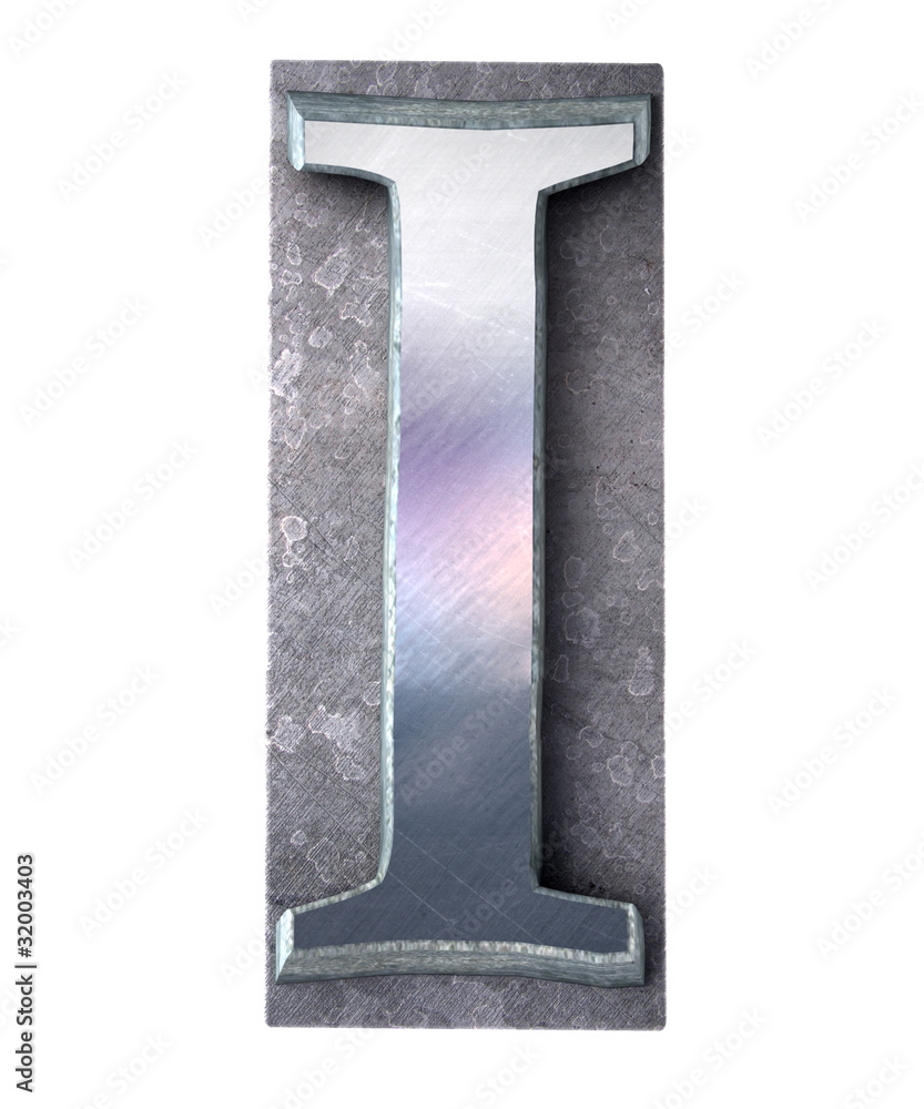 Fototapete typescript upper case i letter