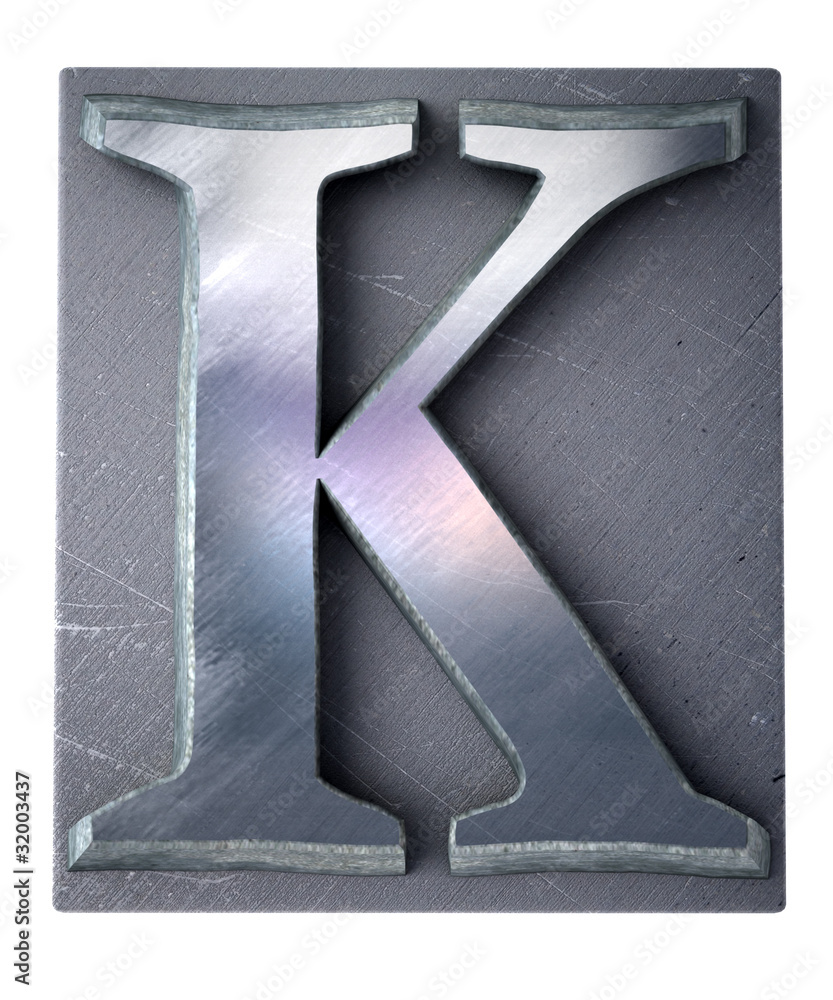 Aufkleber typescript upper case k letter