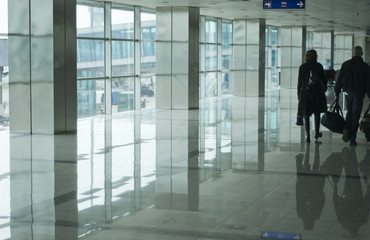 Fototapeta na wymiar airport interior
