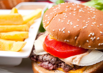 American cheese burger