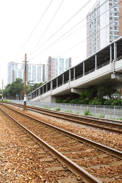 Light rail. It is a kind of transportation in Hong Kong area.
