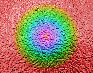 abstract rainbow metallic surface, closeup metal background