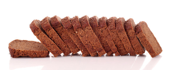 Bread isolated on white