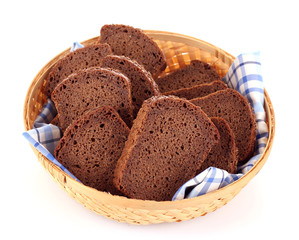 Bread isolated on white