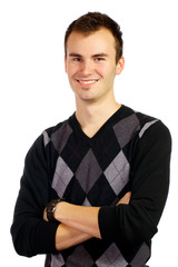 Adult  Male Stands Confidently