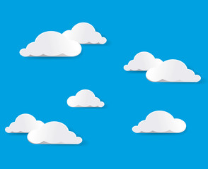 White clouds. Vector.