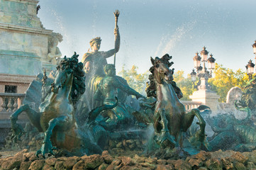 Girondins monument and fountain, Bordeaux, France