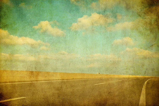 grunge image of highway