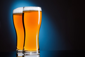 Two glasses of beer