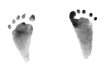 Pair of Newborn Baby Footprints