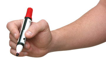 hand holding marker