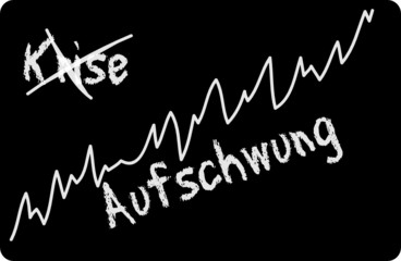 Fototapeta premium Black - Krise - Aufschwung