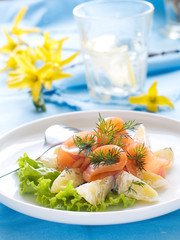 potato and smoked salmon salad