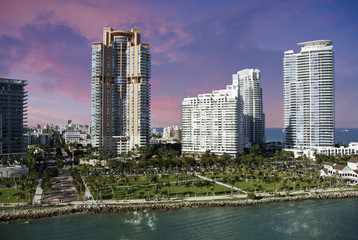 Fototapeta na wymiar Miami Beach Buildings and Colors, U.S.A.