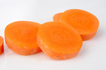 pile carrot on white background