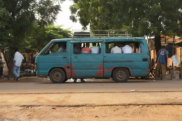 Fototapeten Public transport van in Bamako, Mali © fadamson