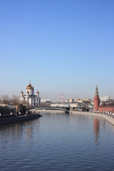Fototapeta na wymiar Russia, Moscow. River.