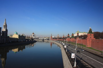Fototapeta na wymiar Rosja, Moskwa. Panorama Kremla.