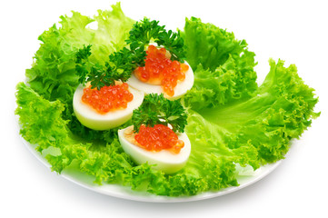 Appetizers with caviar