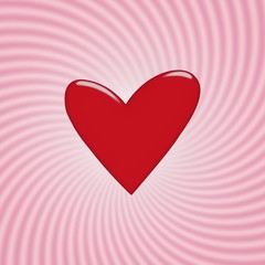 Heart on pink background