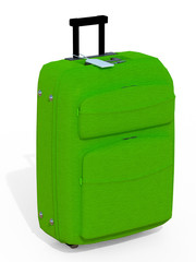 green suitcase