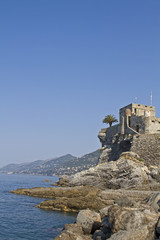 Fototapeta premium Fort Dragone, in Camogli