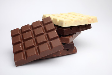 Close up of chocolate pieces