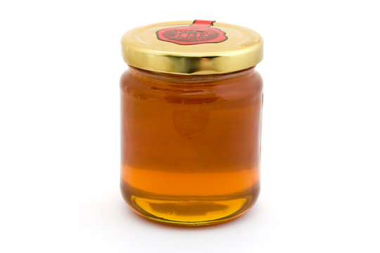 Jar of Honey over white