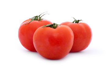 red tomatoes isolated