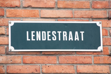 Obraz premium Bruges, panneau de rue