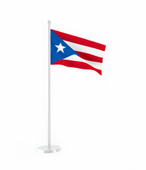 3D flag of Puerto Rico