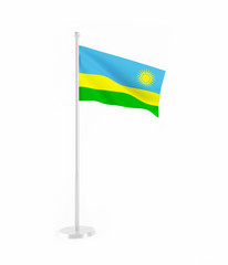 3D flag of Rwanda